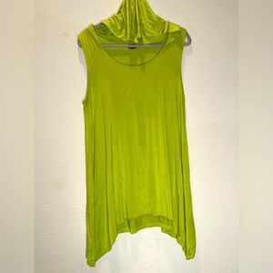 Swim Cover Up Tunic Hooded Dress Style Hoodie Size XL Cable & Gauge Lime green